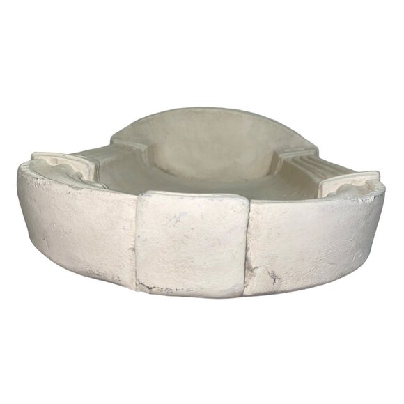 Vintage Wall-Mounted Ceramic Holy Water Font With Ornate Design - Picture 5 of 6